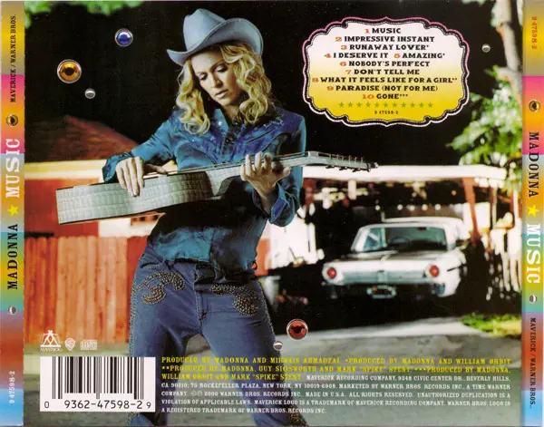 Madonna - Music 뒷면