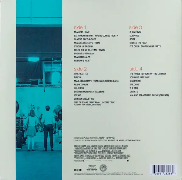 Justin Hurwitz - La La Land (Original Motion Picture Score) 뒷면