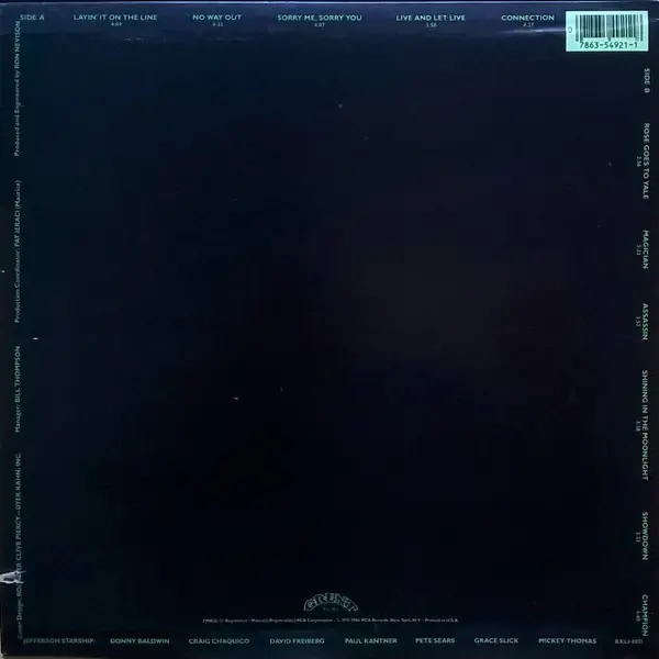 Jefferson Starship - Nuclear Furniture 뒷면