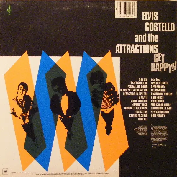Elvis Costello & The Attractions - Get Happy!! 뒷면