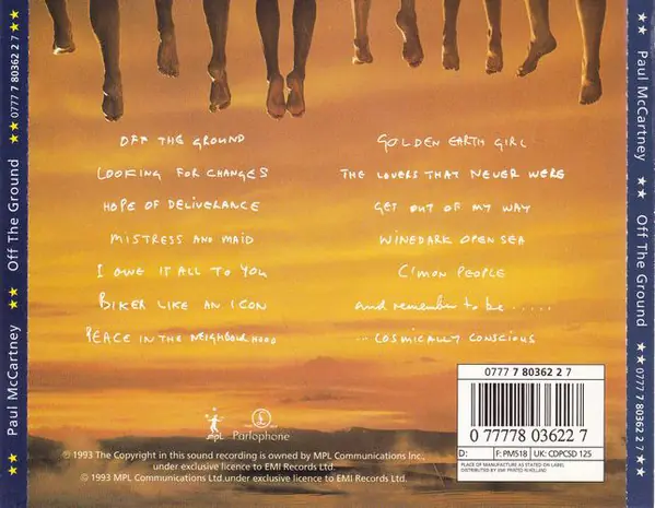 Paul McCartney - Off The Ground 뒷면