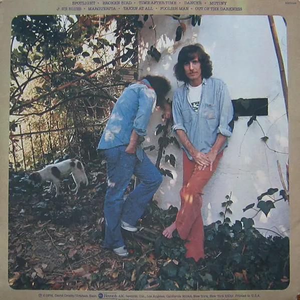 Crosby & Nash - Whistling Down The Wire 뒷면