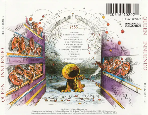 Queen - Innuendo 뒷면