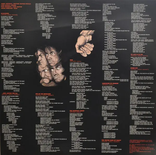 Metallica - ...And Justice For All 뒷면