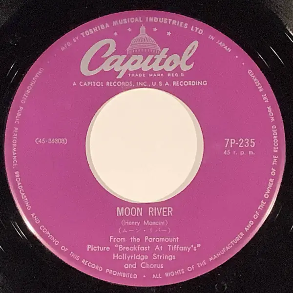 The Hollyridge Strings And Chorus - Moon River / Green Eyes 뒷면