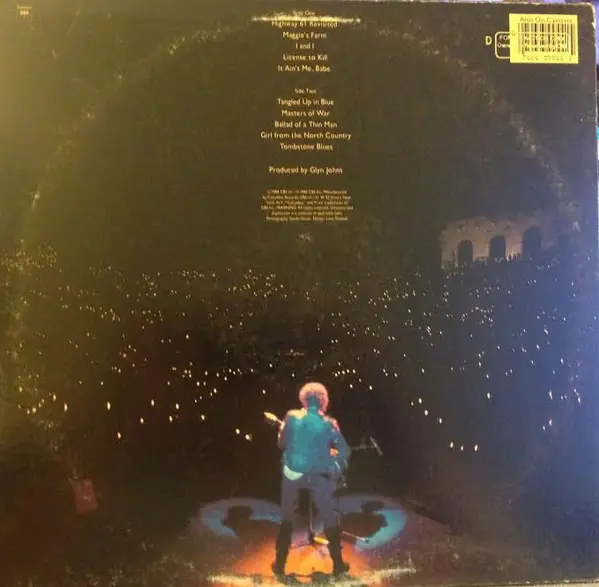 Bob Dylan - Real Live 뒷면