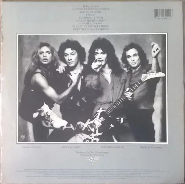 Van Halen - Women And Children First 뒷면