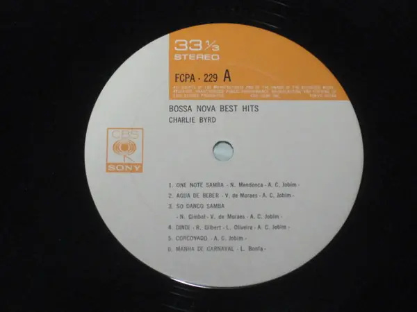 Charlie Byrd - Bossa Nova Best Hits 뒷면