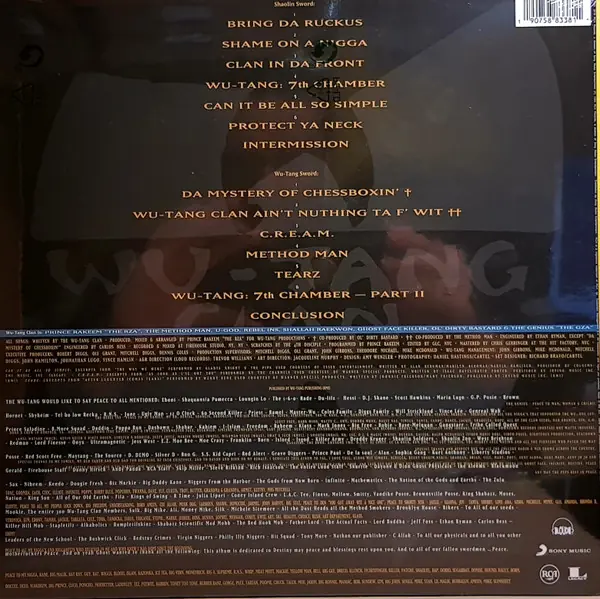 Wu-Tang Clan - Enter The Wu-Tang (36 Chambers) 뒷면