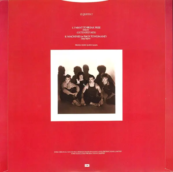 Queen - I Want To Break Free 뒷면