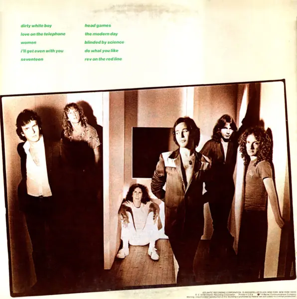 Foreigner - Head Games 뒷면
