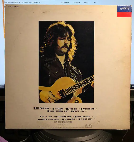 John Mayall / Eric Clapton - Blues Breakers 뒷면