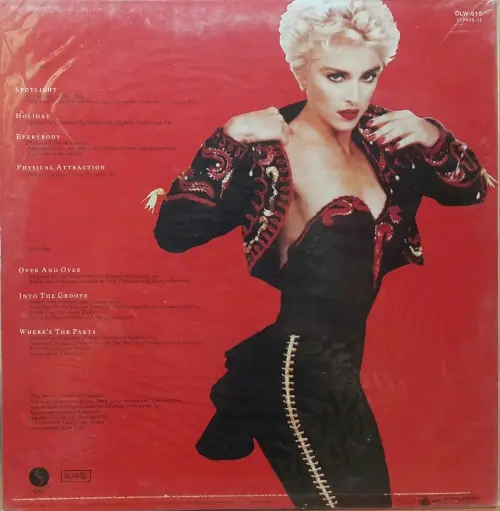 Madonna - You Can Dance 뒷면
