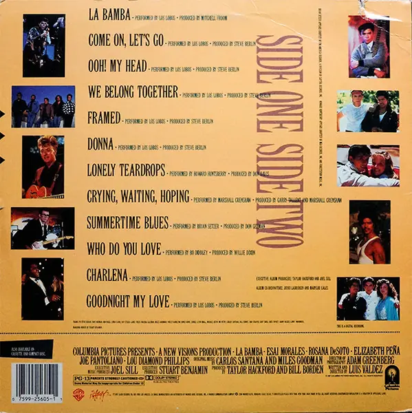Various - La Bamba (Original Motion Picture Soundtrack) 뒷면