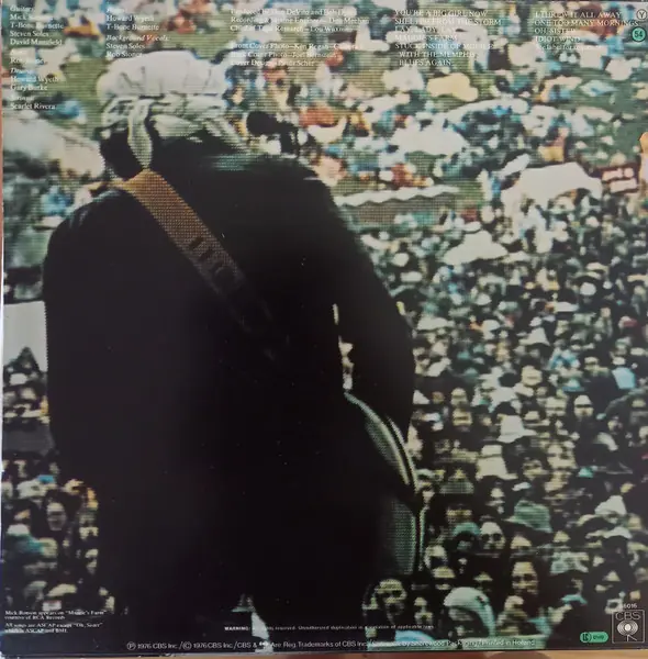 Bob Dylan - Hard Rain 뒷면