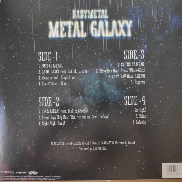 Babymetal - Metal Galaxy 뒷면