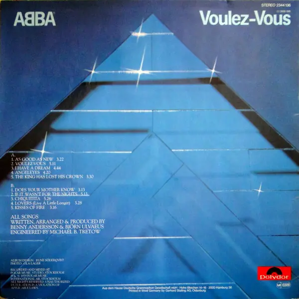 ABBA - Voulez-Vous 뒷면