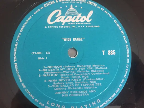 Johnny Richards And His Orchestra - Wide Range 뒷면