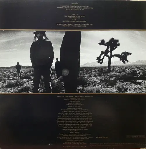 U2 - The Joshua Tree 뒷면