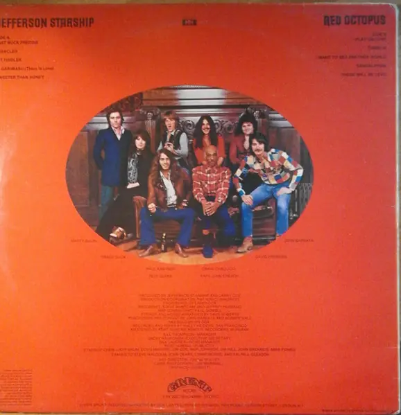 Jefferson Starship - Red Octopus 뒷면