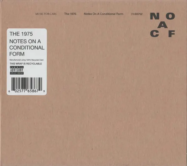 The 1975 - Notes On A Conditional Form 뒷면