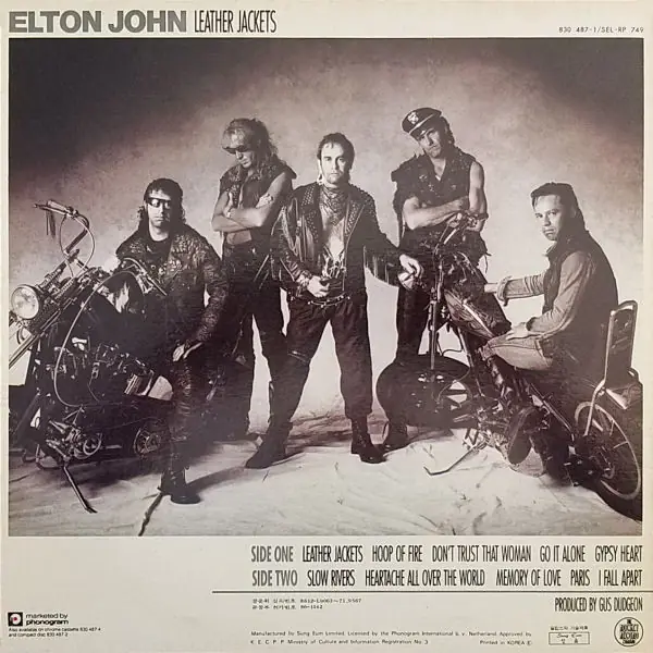 Elton John - Leather Jackets 뒷면