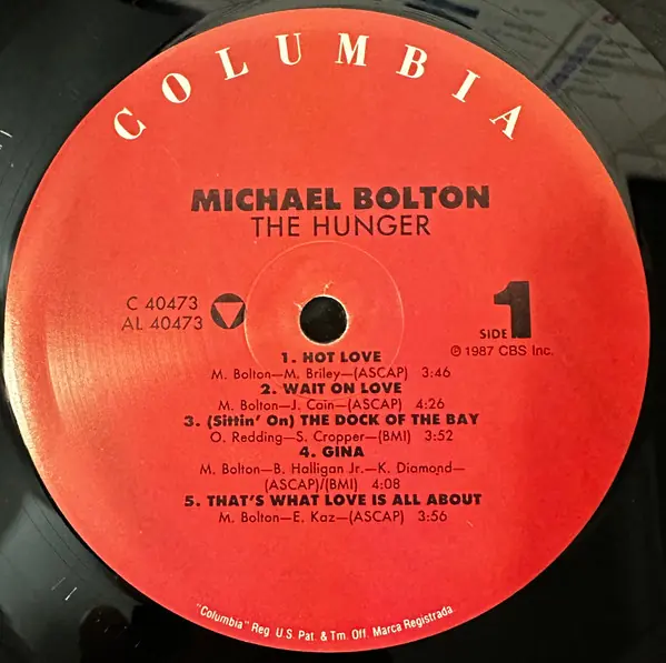 Michael Bolton - The Hunger 뒷면