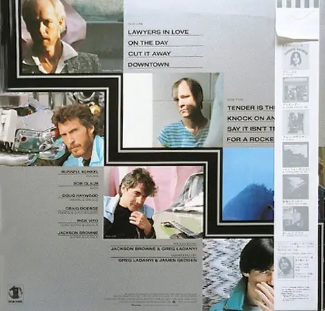 Jackson Browne - Lawyers In Love 뒷면