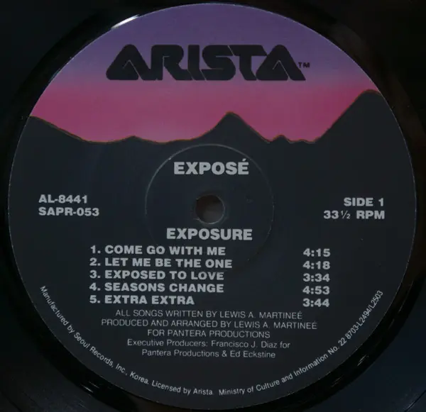 Exposé - Exposure 뒷면
