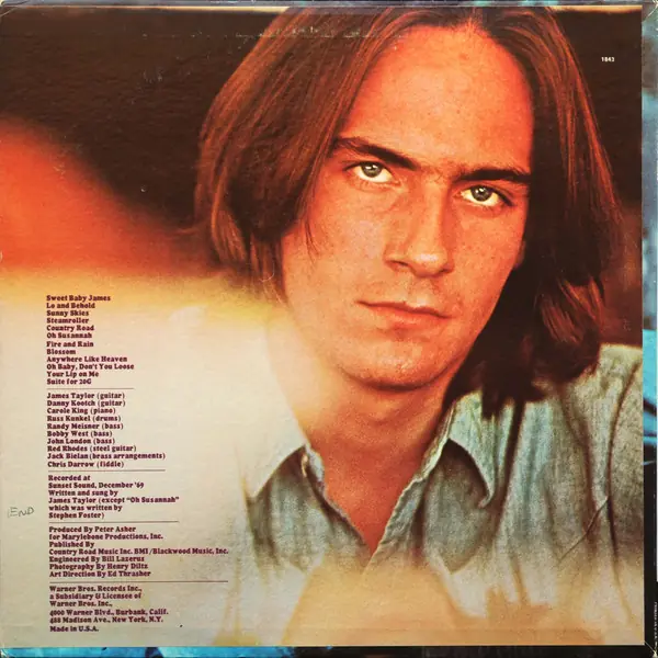 James Taylor - Sweet Baby James 뒷면