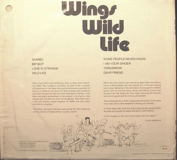 Wings - Wild Life 뒷면