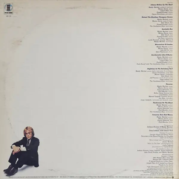 Warren Zevon - Excitable Boy 뒷면