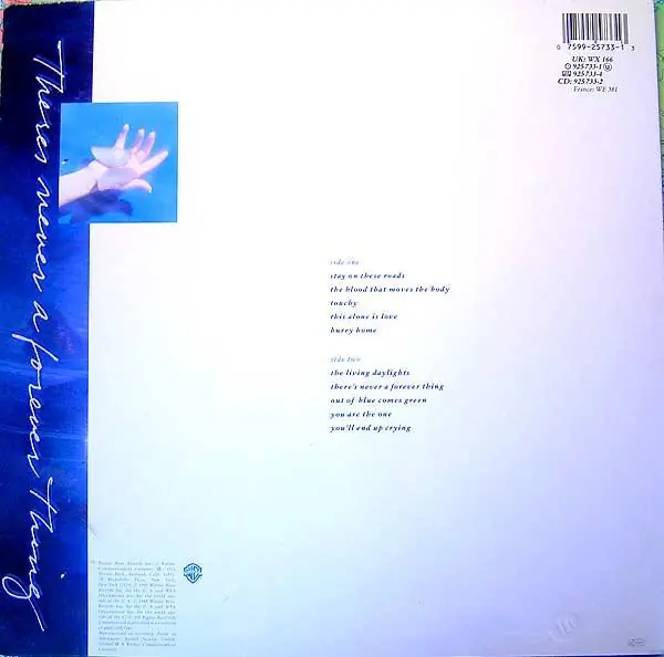 a-ha - Stay On These Roads 뒷면