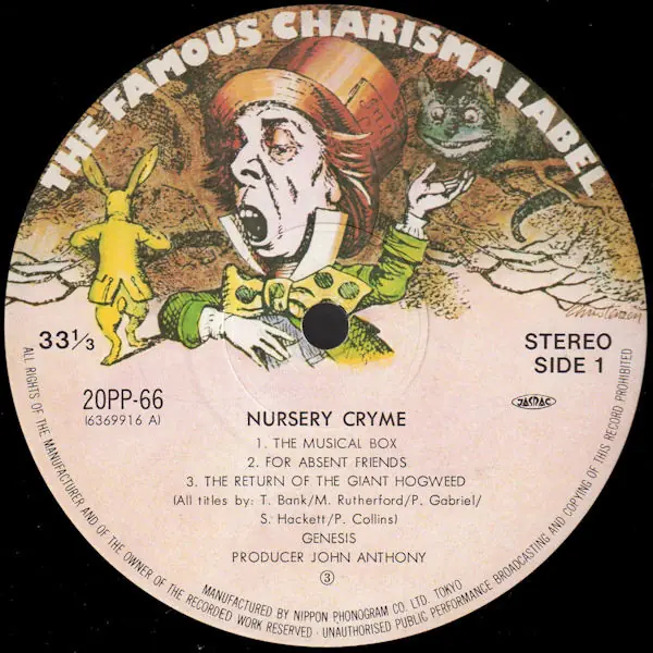 Genesis - Nursery Cryme 뒷면