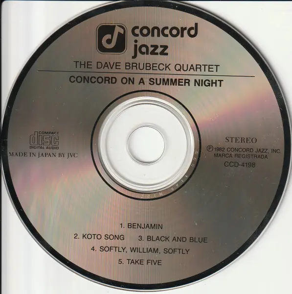 The Dave Brubeck Quartet - Concord On A Summer Night 뒷면