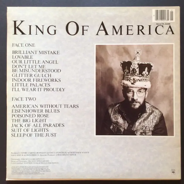 The Costello Show / The Attractions / The Confederates - King Of America 뒷면