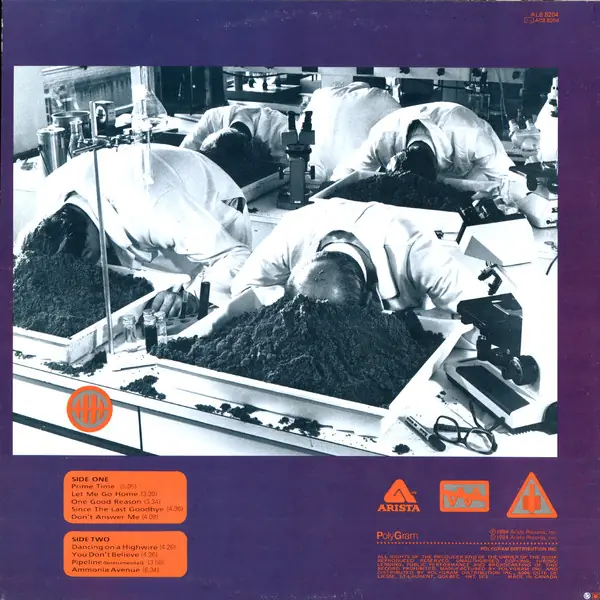The Alan Parsons Project - Ammonia Avenue 뒷면