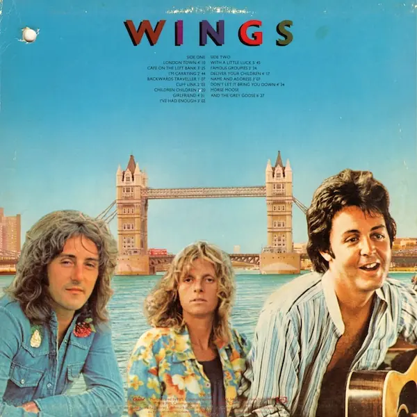 Wings - London Town 뒷면