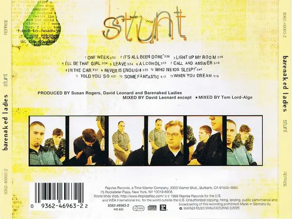 Barenaked Ladies - Stunt 뒷면