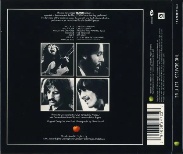 The Beatles - Let It Be 뒷면