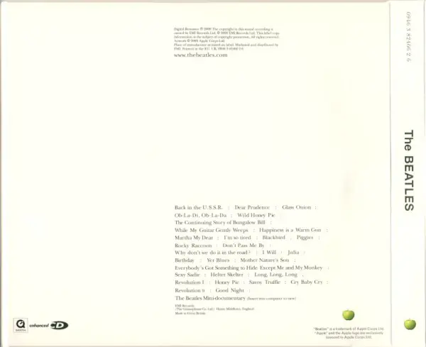 The Beatles - The Beatles 뒷면