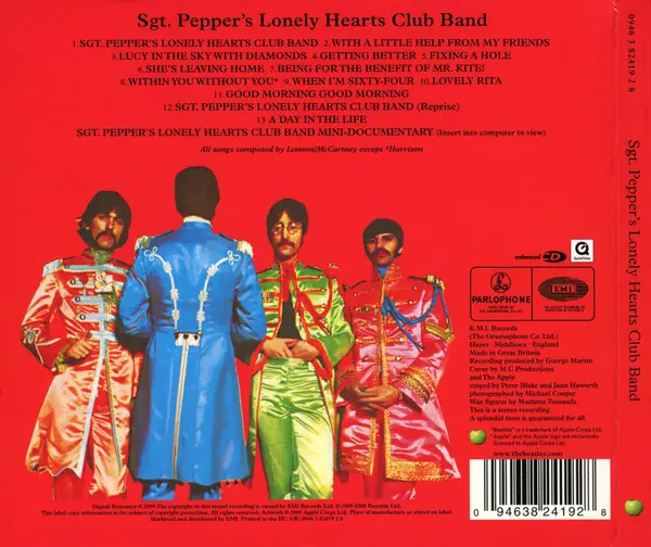 The Beatles - Sgt. Pepper's Lonely Hearts Club Band 뒷면