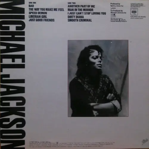 Michael Jackson - Bad 뒷면