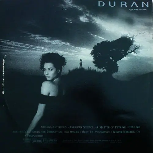 Duran Duran - Notorious 뒷면