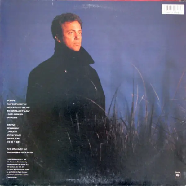 Billy Joel - Storm Front 뒷면