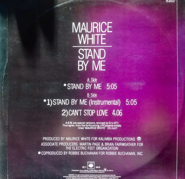 Maurice White - Stand By Me 뒷면