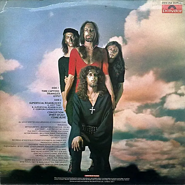 Arthur Brown's Kingdom Come - Journey 뒷면