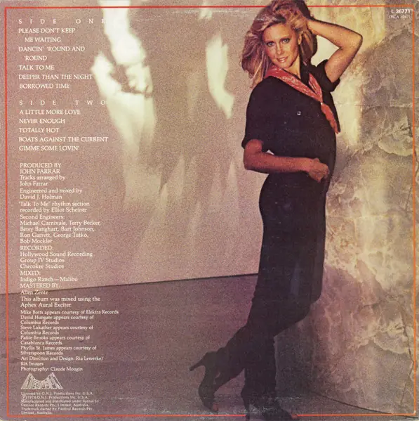 Olivia Newton-John - Totally Hot 뒷면
