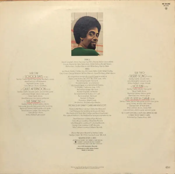 Stanley Clarke - School Days 뒷면
