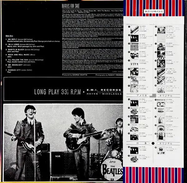 The Beatles - Beatles For Sale = ビートルズ・フォー・セール(ビートルズ '65) 뒷면